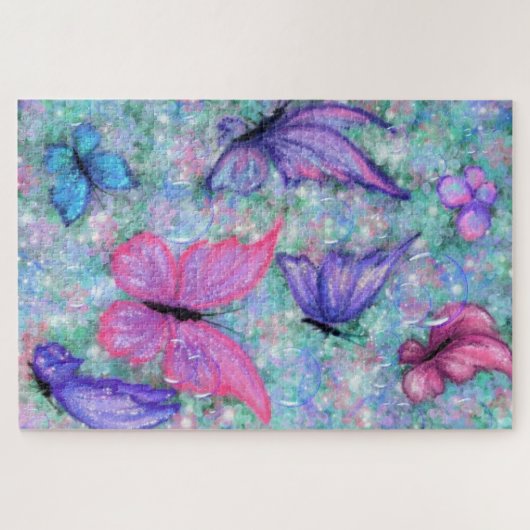 Colorful Butterflies Flying - Cute Legpuzzel (Horizontaal)