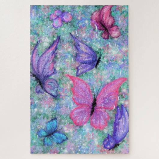 Colorful Butterflies Flying - Cute Legpuzzel (Verticaal)