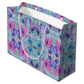 Colorful Butterflies Flying - Gift Bag Spring Groot Cadeauzakje (Achterkant Gekanteld)