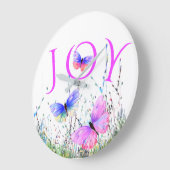 Colorful Butterflies Flying in Nature - Joy Clock Grote Klok (Hoek)