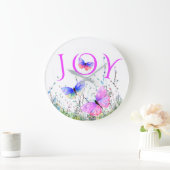 Colorful Butterflies Flying in Nature - Joy Clock Grote Klok (Huis)