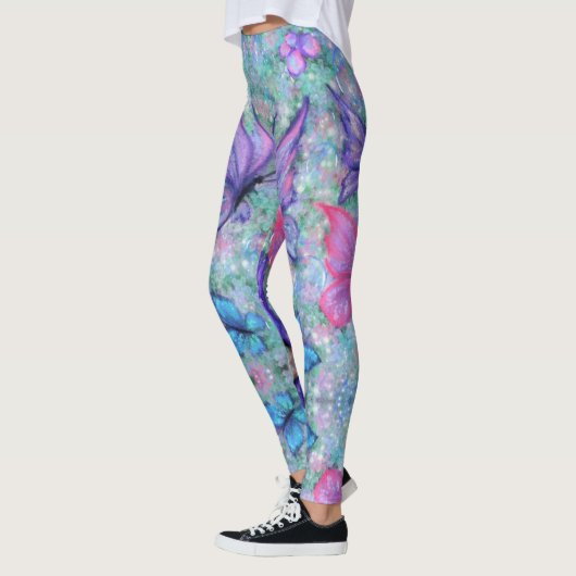 Colorful Butterflies Flying - Joy - Leggings (Links)