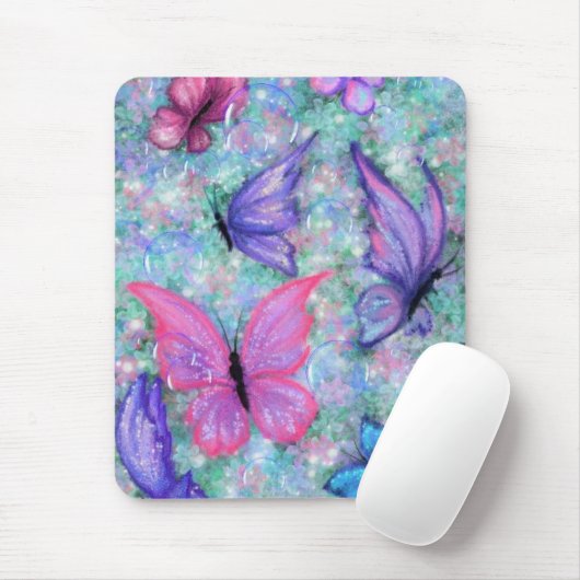 Colorful Butterflies Flying - Joy Muismat (Met muis)
