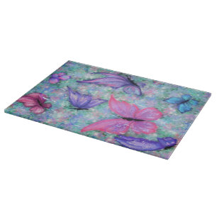 Colorful Butterflies Flying - Joy - Snijplank