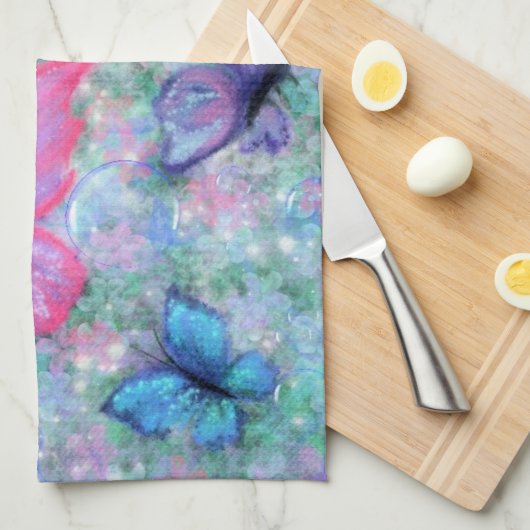 Colorful Butterflies Flying - Joy Theedoek (Quarter Fold)