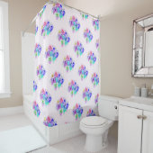 Colorful Butterflies Flying Shower Curtain Spring Douchegordijn (In situ)