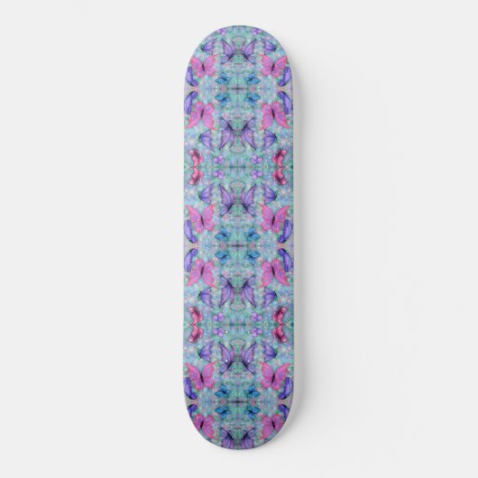 Colorful Butterflies Flying Skateboard Spring Joy (Voorkant)