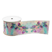 Colorful Butterflies Flying - Spring - Waterverf Satijnen Lint (Spoel)