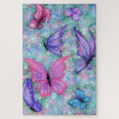 Colorful Butterflies Flying - Waterverf Legpuzzel (Verticaal)