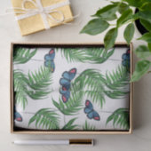 Colorful Butterflies &Green Leafs Patroon Tissuepapier (Geschenk)