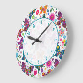 Colorful Butterflies Grote Klok (Hoek)