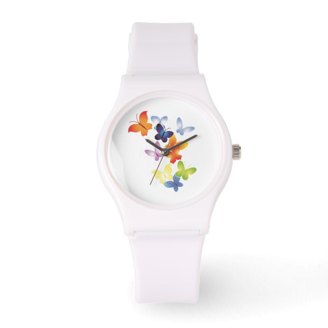 Colorful ButterFlies Horloge (Voorkant)