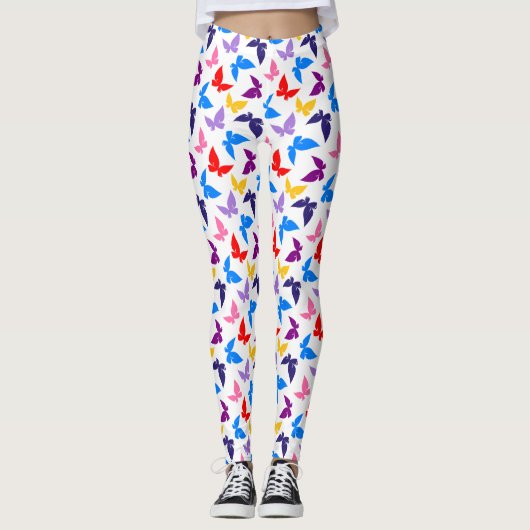 Colorful Butterflies Leggings (Voorkant)
