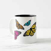 Colorful Butterflies Mok (Voorkant links)