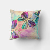 Colorful Butterflies Paars roze springlente Kussen (Achterkant)