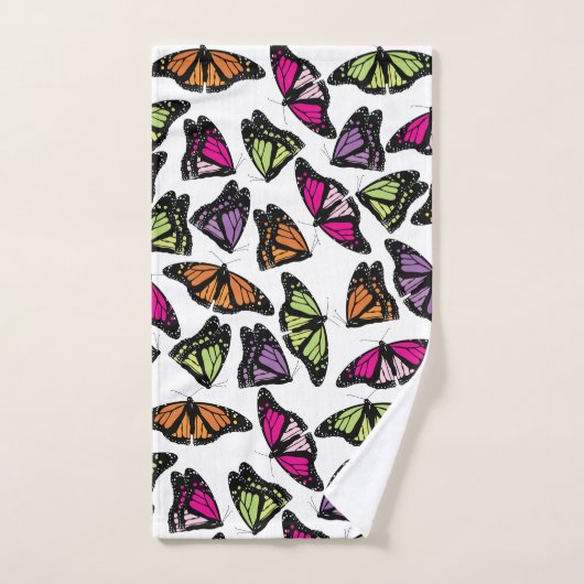 Colorful Butterflies Patroon Bad Handdoek (Handdoek)