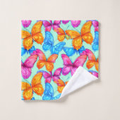 Colorful Butterflies Patroon Bad Handdoek (Wasdoekje)