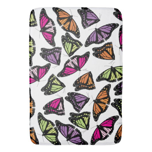 Colorful Butterflies Patroon Badmat (Voorkant Verticaal)