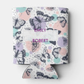 Colorful Butterflies Patroon Blikjeskoeler (Achterkant)