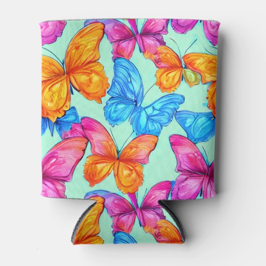 Colorful Butterflies Patroon Blikjeskoeler (Voorkant)