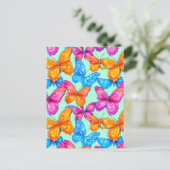 Colorful Butterflies Patroon Briefkaart (Staand voorkant)