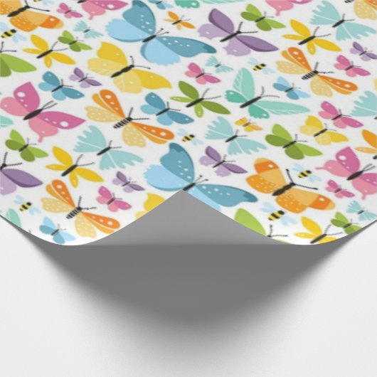 Colorful Butterflies Patroon Cadeaupapier (Hoek)