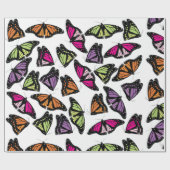Colorful Butterflies Patroon Cadeaupapier (Vlak)