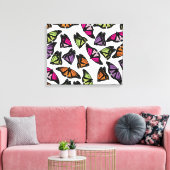 Colorful Butterflies Patroon Canvas Afdruk (Insitu (Woonkamer))