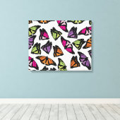 Colorful Butterflies Patroon Canvas Afdruk (Insitu (Houten vloer))