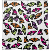 Colorful Butterflies Patroon Douchegordijn (Voorkant)