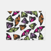 Colorful Butterflies Patroon Fleece Deken (Voorkant (Horizontaal))