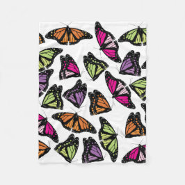 Colorful Butterflies Patroon Fleece Deken
