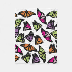 Colorful Butterflies Patroon Fleece Deken