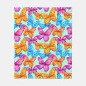Colorful Butterflies Patroon Fleece Deken (Voorkant)