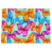 Colorful Butterflies Patroon Groot Cadeauzakje (Voorkant)