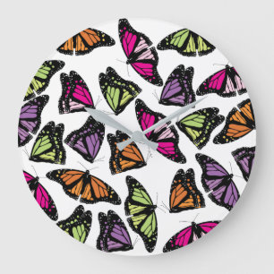 Colorful Butterflies Patroon Grote Klok