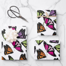 Colorful Butterflies Patroon Inpakpapier Vel