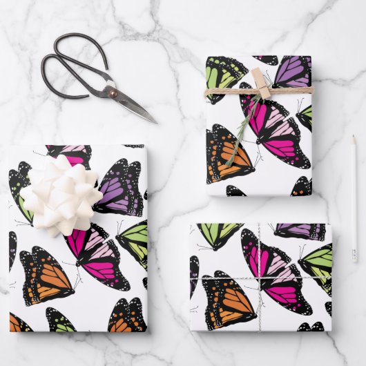 Colorful Butterflies Patroon Inpakpapier Vel (Voorkant)