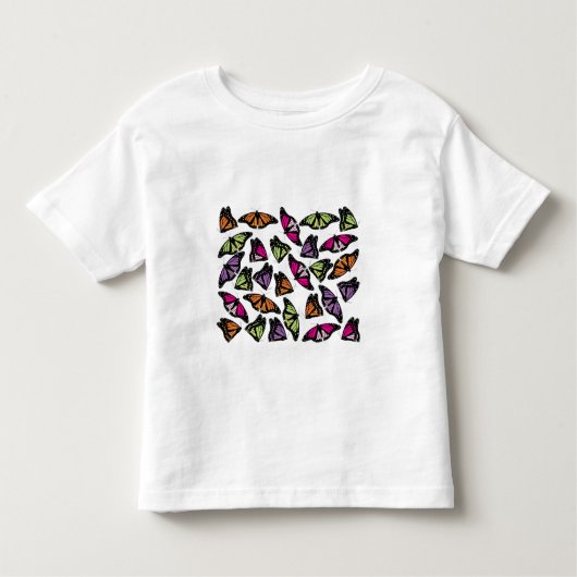 Colorful Butterflies Patroon Kinder Shirts (Voorkant)
