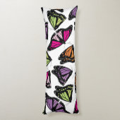 Colorful Butterflies Patroon Lichaamskussen (Achterkant (Verticaal))