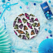 Colorful Butterflies Patroon Papieren Bordje (Feest)
