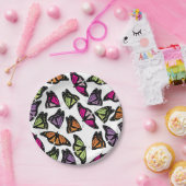 Colorful Butterflies Patroon Papieren Bordje (Feest)