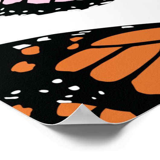 Colorful Butterflies Patroon Poster (Hoek)