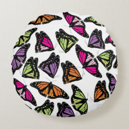 Colorful Butterflies Patroon Rond Kussen