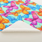Colorful Butterflies Patroon Sherpa Deken (3/4)