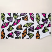 Colorful Butterflies Patroon Strandlaken (Voorkant)