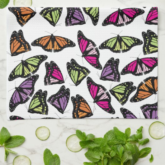 Colorful Butterflies Patroon Theedoek (Gevouwen)