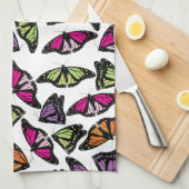 Colorful Butterflies Patroon Theedoek (Quarter Fold)