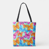 Colorful Butterflies Patroon Tote Bag (Achterkant)