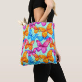 Colorful Butterflies Patroon Tote Bag (Dichtbij)